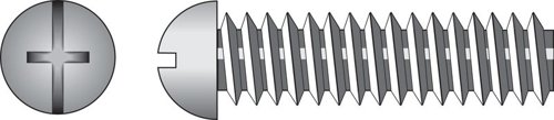 HILLMAN No. 8-32 Ga. X 2 in. L Combination Round Head Zinc-Plated Steel Machine Screws 100 pk