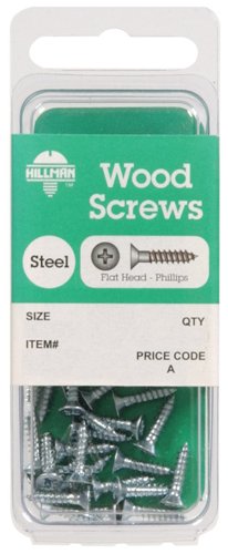 HILLMAN No. 10 X 1-1/2 in. L Phillips Zinc-Plated Coarse Wood Screws 8 pk