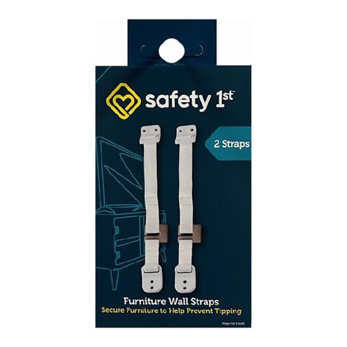 Safety 1st White Plastic Wall Straps 2 pk