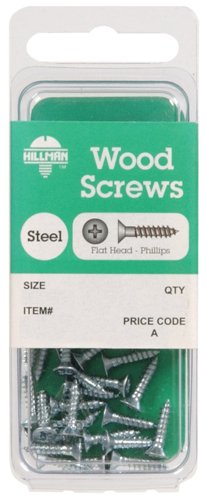 HILLMAN No. 12 X 1-1/4 in. L Phillips Zinc-Plated Coarse Wood Screws 8 pk