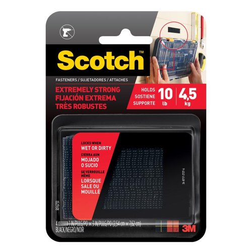 Scotch Medium Foam Hook and Loop Fastener 3 in. L 2 pk