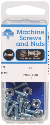 HILLMAN No. 8-32 Ga. X 1 in. L Slotted Flat Head Zinc-Plated Steel Machine Screws 10 pk
