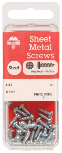 HILLMAN No. 6 Ga. X 1 in. L Phillips Pan Head Sheet Metal Screws 15 pk