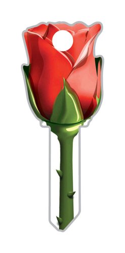 Lucky Line Key Shapes Rose House Key Blank SC1 Single For Schlage