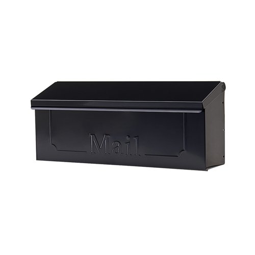 Architectural Mailboxes Townhouse Classic Galvanized Steel Wall Mount Black Mailbox