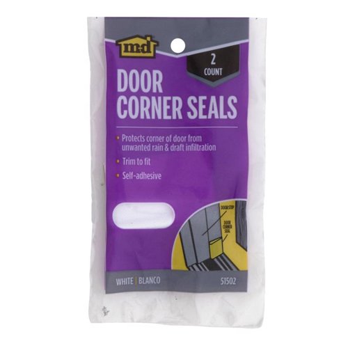 M-D BUILDING PRODUCTS White Foam/Vinyl Corner Weatherseals For Doors 2 in. L X 1.63 in.