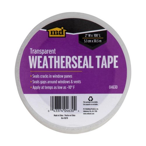 M-D BUILDING PRODUCTS Clear Polyethylene Weather Stripping Tape For Windows 1200 in. L X 2 in.