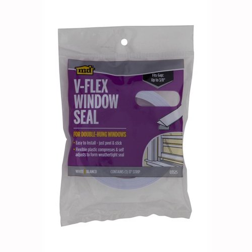 M-D BUILDING PRODUCTS White Plastic Weatherstrip For Windows 204 in. L X 0.38 in.