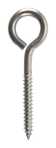 Hampton 3/8 in. X 8 in. L Stainless Stainless Steel Lag Thread Eyebolt