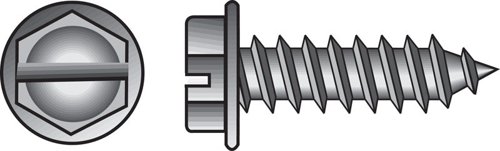 HILLMAN No. 10 Ga. X 3/4 in. L Slotted Hex Washer Head Sheet Metal Screws 100 pk