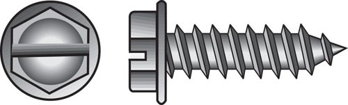 HILLMAN No. 6 Ga. X 1-1/2 in. L Slotted Hex Washer Head Sheet Metal Screws 100 pk