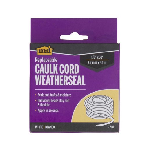 M-D BUILDING PRODUCTS White Vinyl Caulking Cord For Doors and Windows 360 in. L X 0.13 in.