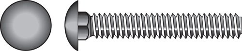 HILLMAN 1/4 in. X 1-1/4 in. L Zinc-Plated Steel Carriage Bolt 100 pk