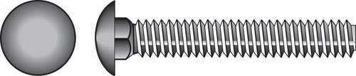 HILLMAN 1/4 in. X 1-1/2 in. L Zinc-Plated Steel Carriage Bolt 100 pk