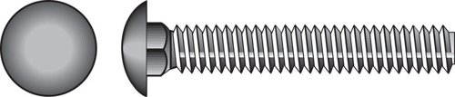 HILLMAN 1/4 in. X 3 in. L Zinc-Plated Steel Carriage Bolt 100 pk