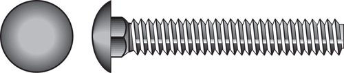 HILLMAN 3/8 in. X 4 in. L Zinc-Plated Steel Carriage Bolt 50 pk