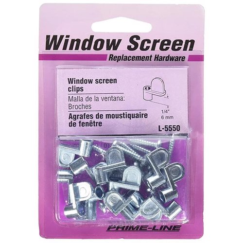 Prime-Line Zinc-Plated Silver Die Cast Screen Clip 1 pk