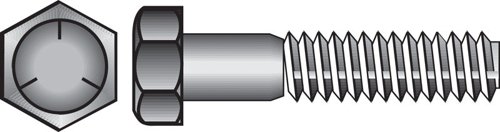 HILLMAN 1/4 in. D X 3-1/2 in. L Heat Treated Zinc Steel Hex Head Cap Screw 100 pk