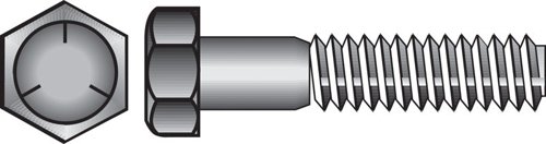 HILLMAN 3/8 in. D X 1-1/2 in. L Heat Treated Zinc Steel Hex Head Cap Screw 100 pk