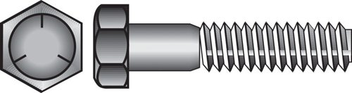 HILLMAN 7/16 in. D X 3-1/2 in. L Heat Treated Zinc Steel Hex Head Cap Screw 25 pk