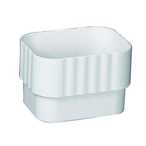 Amerimax 2 in. W X 3 in. L White Vinyl K Downspout Connector