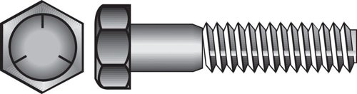 HILLMAN 5/8 in. D X 2-1/2 in. L Heat Treated Zinc Steel Hex Head Cap Screw 25 pk