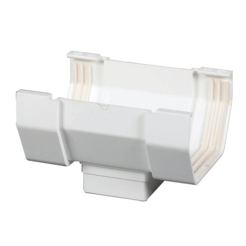 Amerimax 6.25 in. H X 5 in. W X 9 in. L White Vinyl U Gutter Drop Outlet