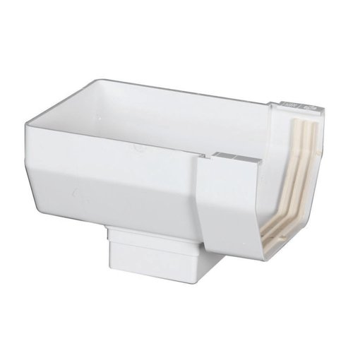 Amerimax 3.5 in. H X 5 in. W X 9 in. L White Vinyl K Gutter Outlet