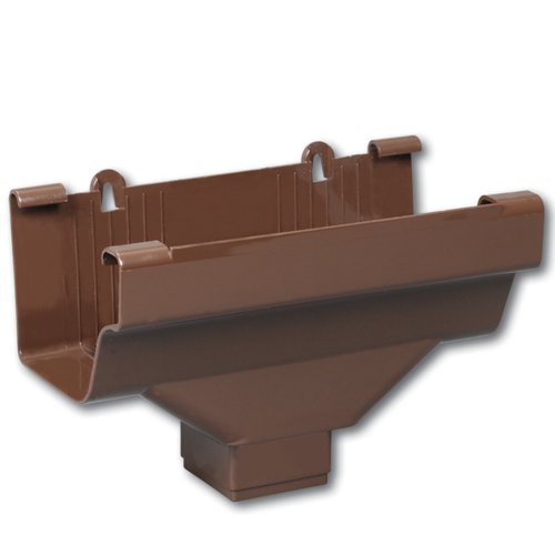 Amerimax 9 in. H X 6.25 in. W X 9 in. L Brown Vinyl K Gutter Drop Outlet