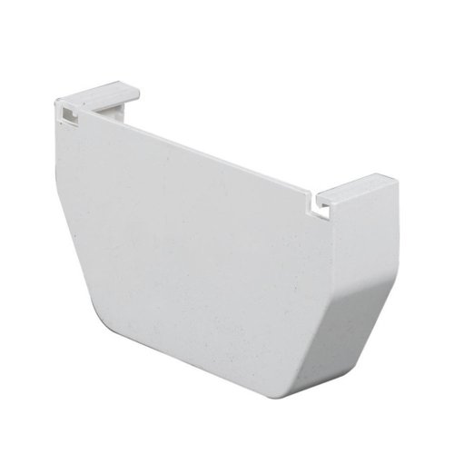 Amerimax 5.8 in. H X 4.5 in. W X 5 in. L White Vinyl U Gutter End Cap