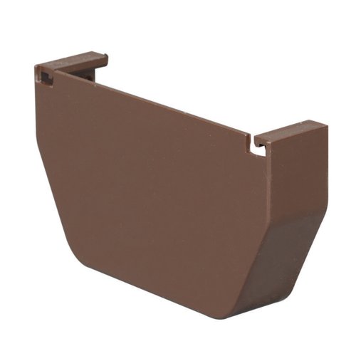 Amerimax 5.8 in. H X 4.5 in. W X 5 in. L Brown Vinyl U Gutter End Cap