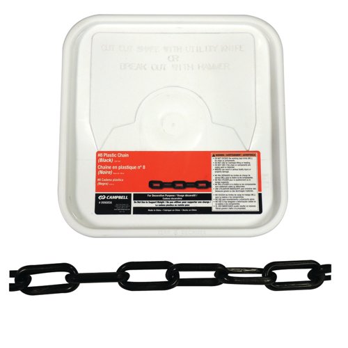Campbell 8 Black Plastic Decorative Chain 0.29 in. D 1.5 in.