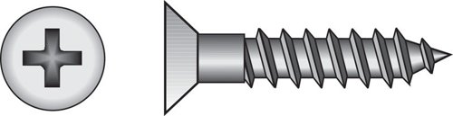 HILLMAN No. 9 X 1-1/2 in. L Phillips Zinc-Plated Coarse Wood Screws 100 pk