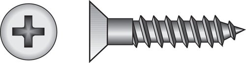 HILLMAN No. 14 X 1-1/2 in. L Phillips Zinc-Plated Coarse Wood Screws 100 pk