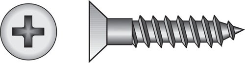 HILLMAN No. 12 X 2-1/2 in. L Phillips Zinc-Plated Coarse Wood Screws 100 pk