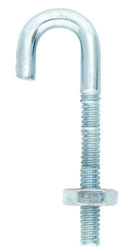 Hampton Medium Zinc-Plated Silver Zinc 0.625 in. L J-Bolt 110 lb 1 pk