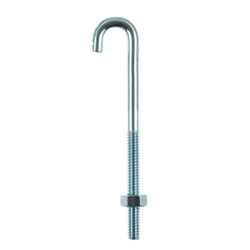 Hampton Small Zinc-Plated Silver Zinc 0.6875 in. L J-Bolt 125 lb 1 pk