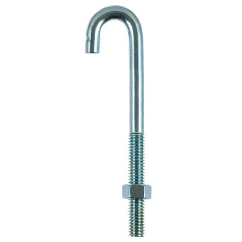 Hampton Small Zinc-Plated Silver Zinc 1 in. L J-Bolt 375 lb 1 pk