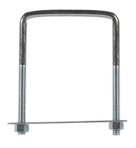 Hampton 3/8 in. X 3.7 in. W X 5 in. L Coarse Zinc-Plated Steel Lumber Size Square Bend U-Bolt