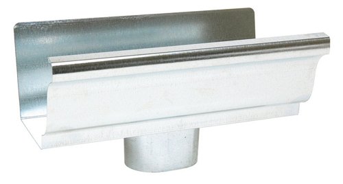 Amerimax 6.5 in. H X 10 in. W X 5.5 in. L Metallic Galvanized Steel K End w/Drop