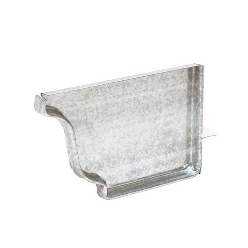 Amerimax 0.5 in. H X 3.5 in. W X 5 in. L Metallic Galvanized Steel K Right End Cap