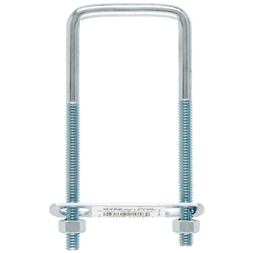 Hampton 5/16 in. X 2 in. W X 4-3/4 in. L Coarse Zinc-Plated Steel Square Bend U Bolt