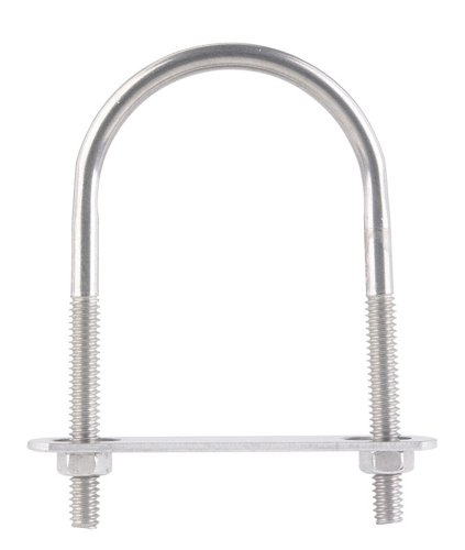 Hampton 1/4 in. X 2 in. W X 3-1/2 in. L Coarse Stainless Steel U-Bolt