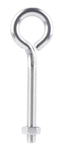 Hampton 5/16 in. X 4 in. L Stainless Stainless Steel Eyebolt with Nut Nut Included