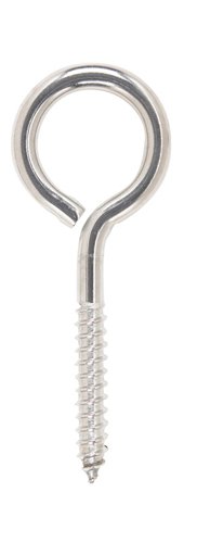 Hampton 3/8 in. X 4-1/2 in. L Stainless Stainless Steel Lag Thread Eyebolt