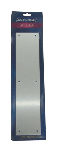Schlage 3.5 in. H X 15 in. L Chrome Aluminum Push Plate