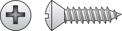 HILLMAN No. 6 Ga. X 1-1/4 in. L Phillips Oval Head Sheet Metal Screws 100 pk