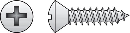 HILLMAN No. 8 Ga. X 1-1/4 in. L Phillips Oval Head Sheet Metal Screws 100 pk