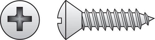 HILLMAN No. 8 Ga. X 1-1/2 in. L Phillips Oval Head Sheet Metal Screws 100 pk