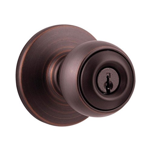 Kwikset Polo Venetian Bronze Entry Door Knob 1-3/4 in.